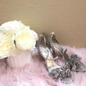 Sam Edelman Shoes - Gray suede sandals with fringes. Sam Edelman Shoes - Gray suede sandals with fringes.